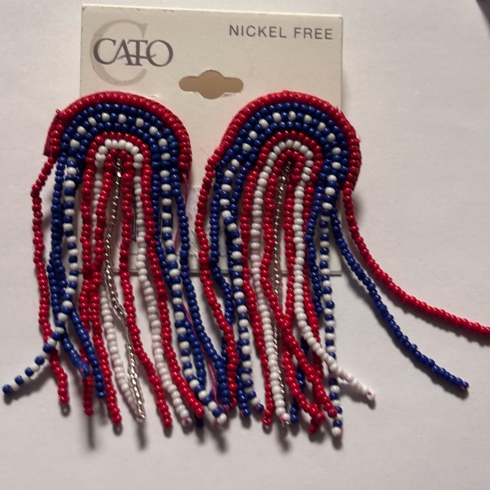 Cato Multicolor Beaded Dangle Earrings